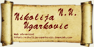 Nikolija Ugarković vizit kartica